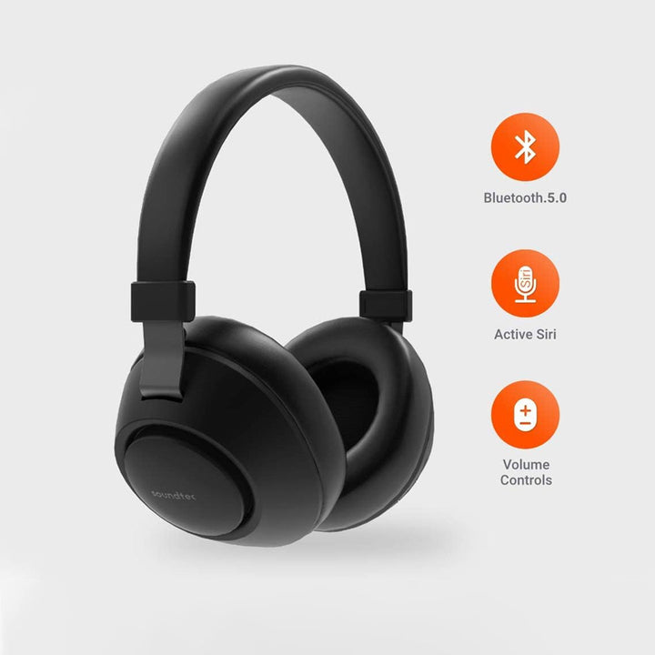 Porodo SoundTech Wireless Over-Ear Bluetooth Headphones with Deep Noise Canceling