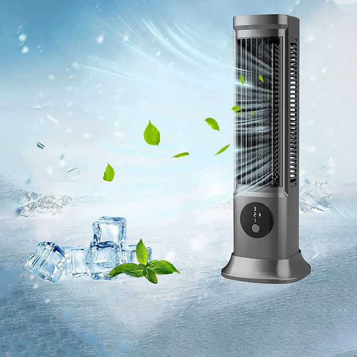 Portable Air Streamlined Tower Fan with 3 Speeds, Table Fan, Bladeless Design