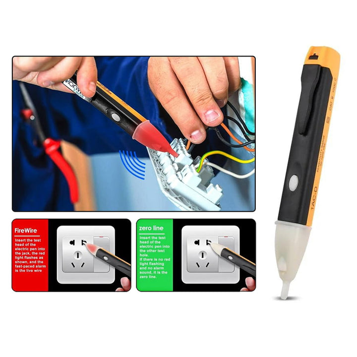 Non-contact Electricity Tester Pen with LED Light and Alert to Detect Electricity in Wires and Cables