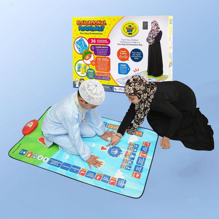 Smart Prayer Mat Foldable and Adjustable Waterproof with Instructional Book 