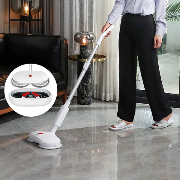 Microfiber Electric Cordless Spray Mop with Automatic Cleaning Bucket 