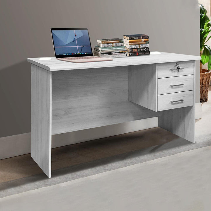 Study desk (Malaysian) 3 Drawers High-Quality Wood Modern and Elegant Design 