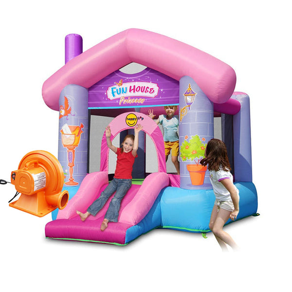 نطاطة هابي هوب Happy Hop 9215P Fun House Princess قابلة للنفخ مع منفاخ كهربائي