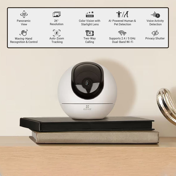 EZVIZ C6 2K⁺ Wi-Fi Smart Home Camera 2K⁺ Rotatable Panoramic View 