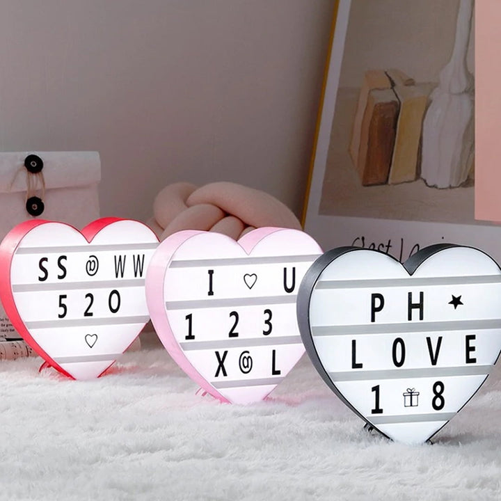 LED Heart Shaped Message Light Box