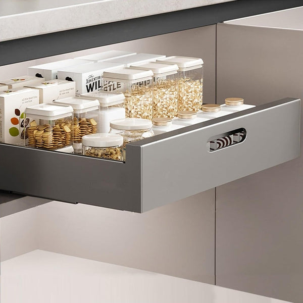 Stainless Steel Pull-Out Kitchen Cabinet Organizer Drawer