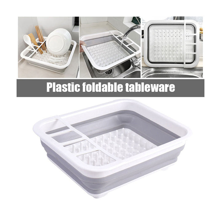 Dryer Dish Rack and Foldable Storage Bowl with Non-Slip Legs Made of High-Quality Silicone 