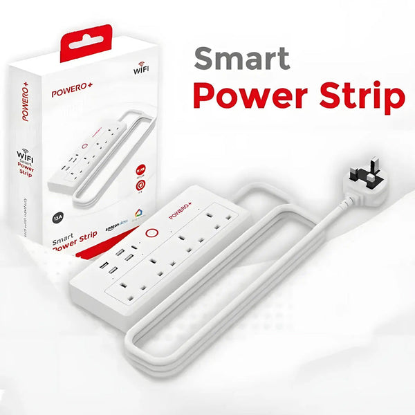 POWERO+ Smart Power Strip with with 4 power sockets, 4 USB ports and 20W PD port 