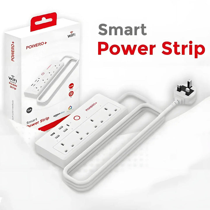 POWERO+ Smart Power Strip with with 4 power sockets, 4 USB ports and 20W PD port 