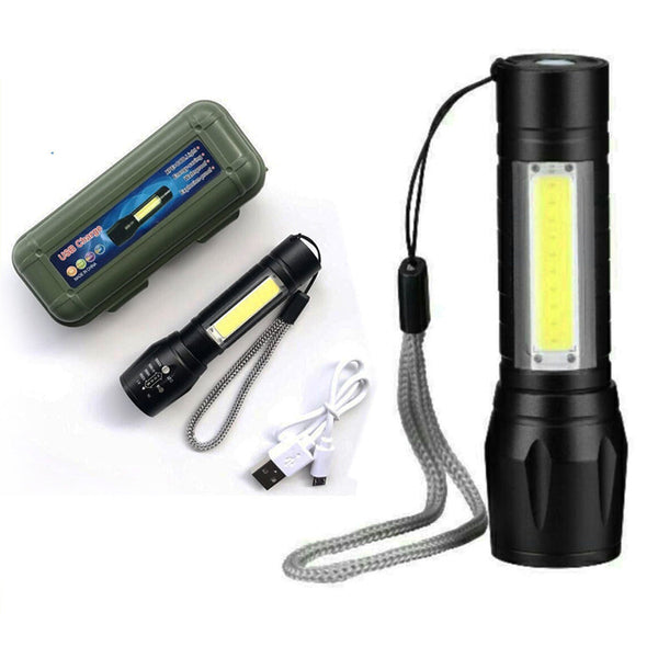 MINI LED FLASHLIGHT RECHARGEABLE WATERPROOF USB CHARGE