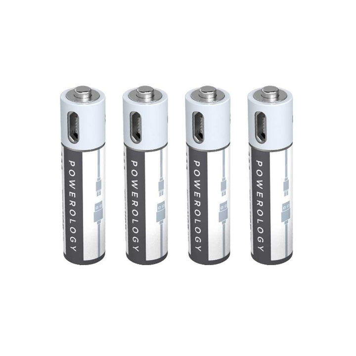 Powerology AAA USB Rechargeable Battery (4pc pack)