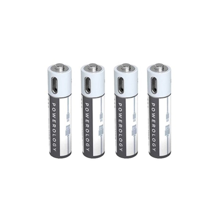 Powerology AA USB Rechargeable Battery (4pc pack)