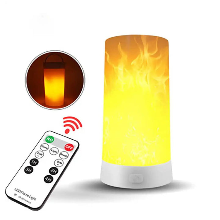 Portable Rechargeable LED Flame Light Lamp with Remote Control