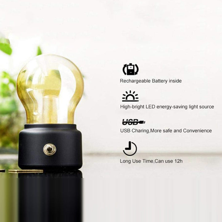 USB Charging Energy Saving Bulb Light Lamp Warm Light