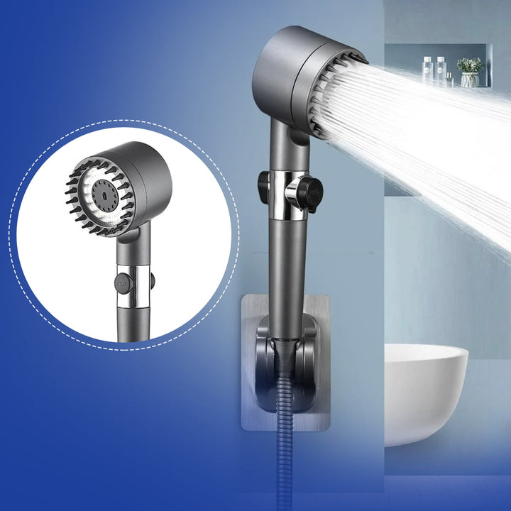 Multi-Purpose Shower Head with 4 Adjustment Modes With Built-in Filter 