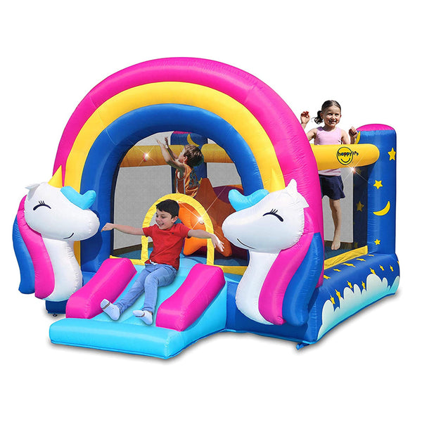 نطاطة هابي هوب HIT ME 8004 Fantasy Unicorn Bouncy Castles قابلة للنفخ مع منفاخ كهربائي