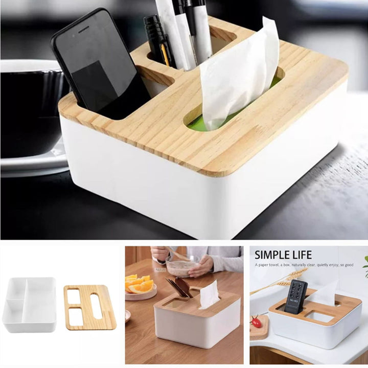 Tissue Box Organizer With Removable Lid Suitable For Daily Use