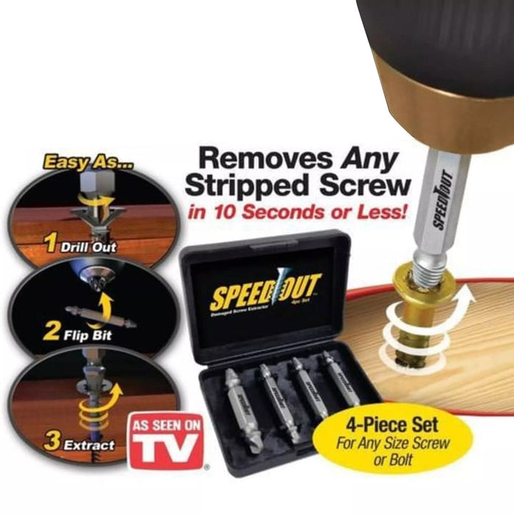 SpeedOut Damaged Screw Extractor & Bolt Extractor Set