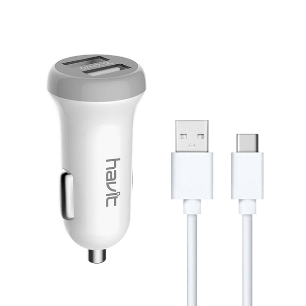 Havit Dual Port Rapid Car Charger with TYPE C cable