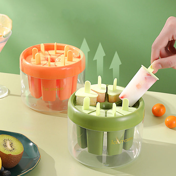 Plastic DIY Popsicle Ice Cream Mold with 8 Sticks 