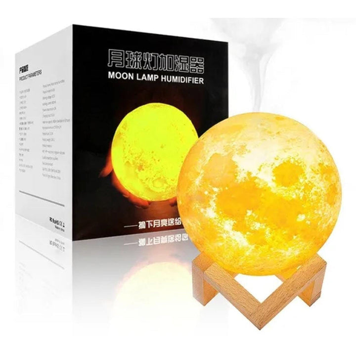 880Ml Air Humidifier 3D Moon with LED Lighting Ultrasonic and a Distinctive Decoration 