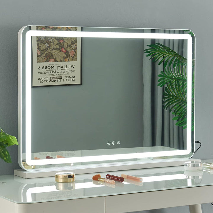 Large Hollywood Makeup Mirror Vanity Makeup Light Mirror with LED Dimmable Lights + USB Port