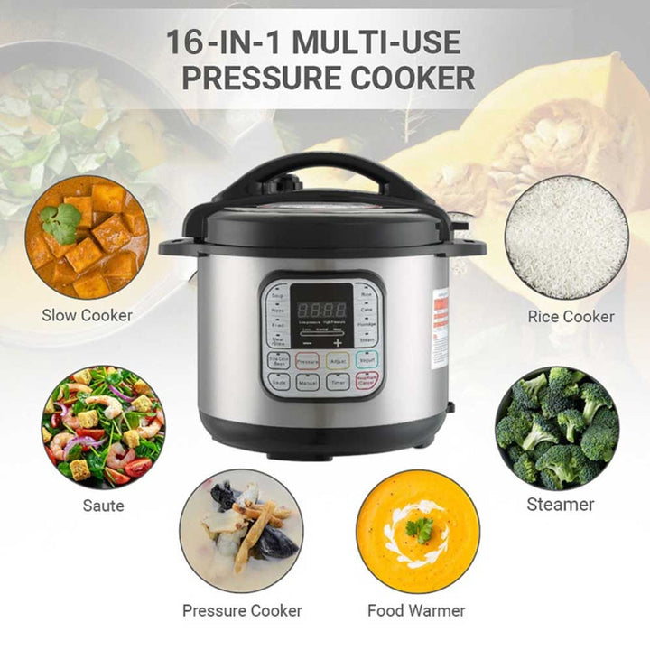 Electric Pressure Cooker 6L 16 in 1 with 16 Smart Programs