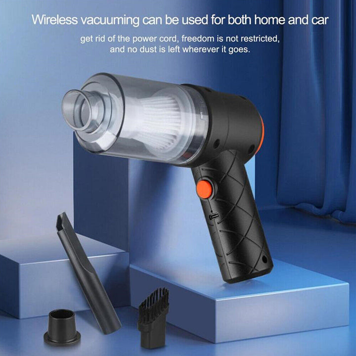 Three-Function Handheld Cordless Vacuum Cleaner - Suction, Blow and Clean 