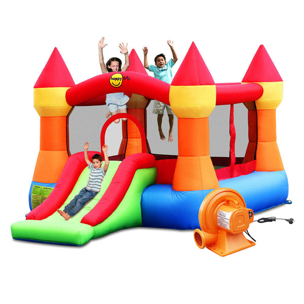 هابي هوب Castle Bouncer with Slide 9017N مع منفاخ كهربائي