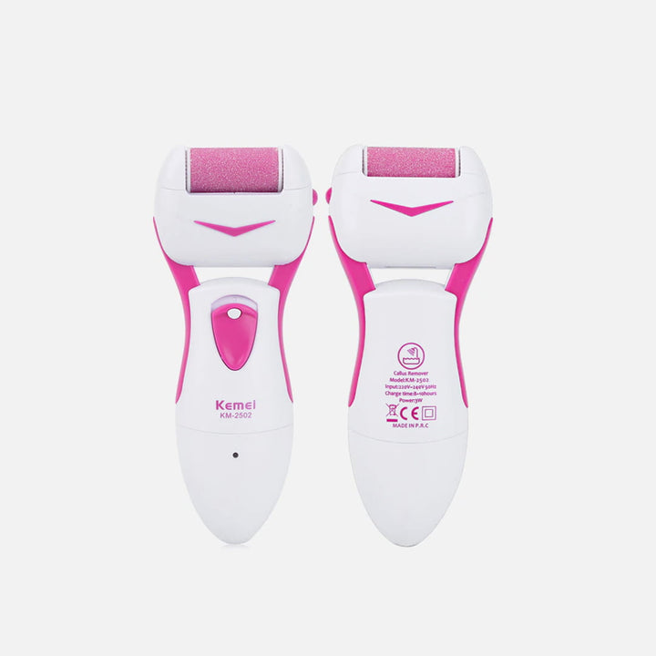 Kemei KM - 2502 New 3 in 1 Portable Electric Lady Foot Callus Remover with 2 Replaceable Heads