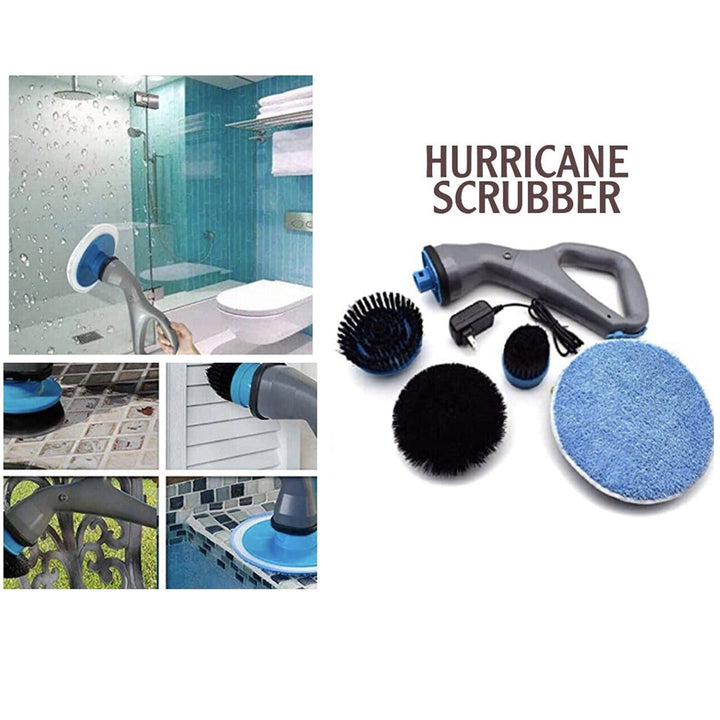 Multifunctional Hurricane Muscle Scrubber Electrical Cleaning Brush with Brush Heads