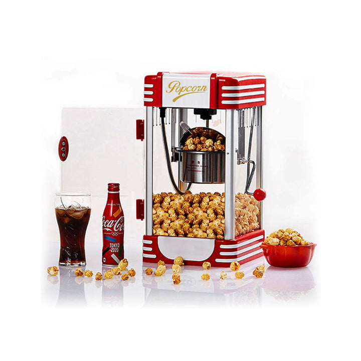 Popcorn Maker Popcorn Machine Timing Function Stainless Steel with Non-stick Removable Pot Plug