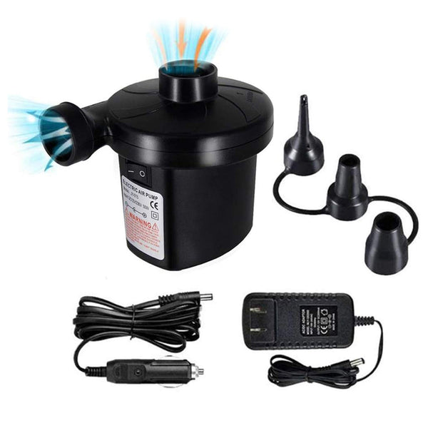 Portable Electric Air Pump Quick-Fill Inflator/ Deflator with 3 Nozzles