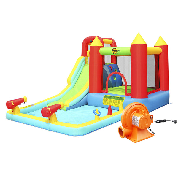 هابي هوب Happy Hop Jump and Splash Double Blaster 9247 مع منفاخ كهربائي