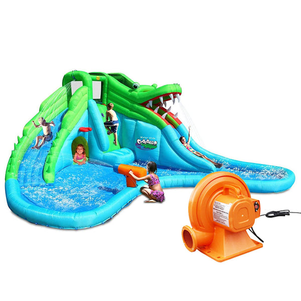 هابي هوب Happy Hop Crocodile Water Slide 9517 مع منفاخ كهربائي