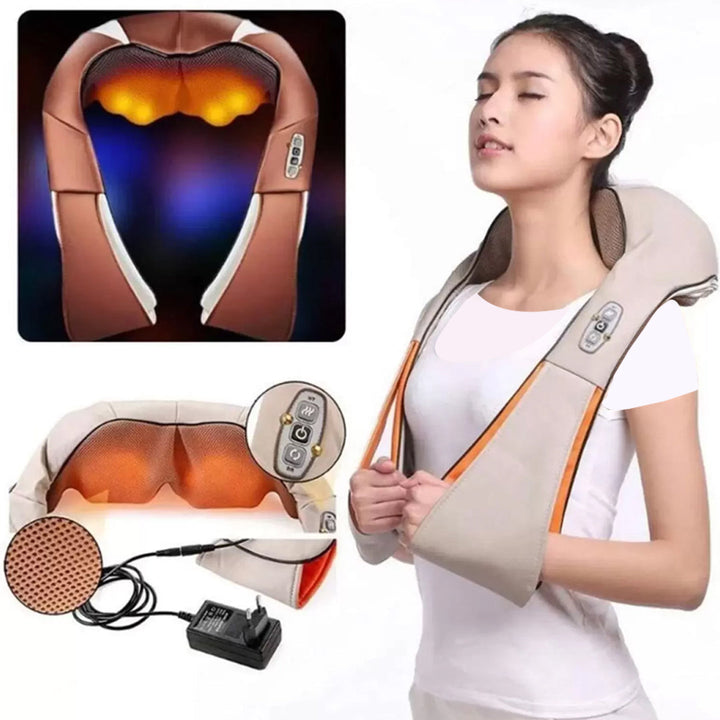  U Shape Electrical Shiatsu Back Shoulder Body Neck Massager 