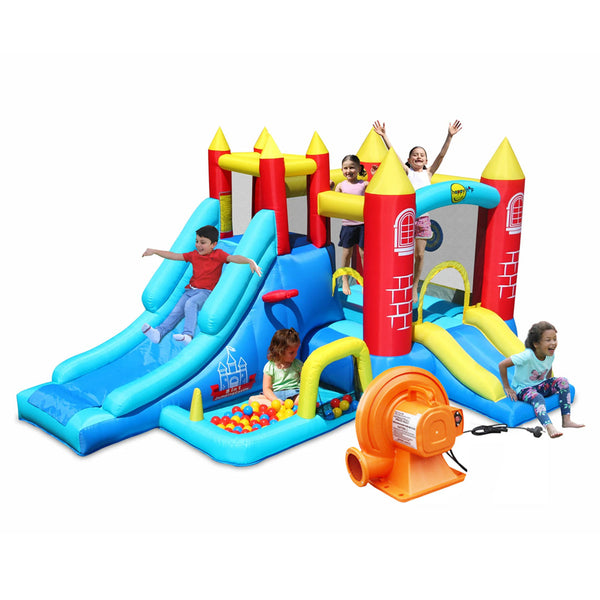 هابي هوب Happy Hop 9071R Bounce House 8 in 1 Jumping Castle مع منفاخ كهربائي