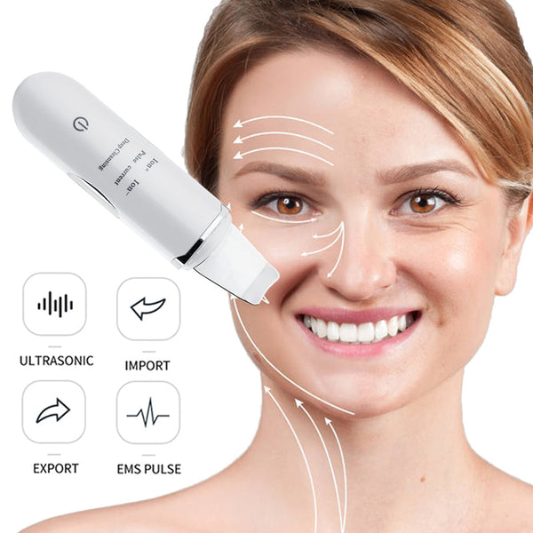 Ultrasonic Skin Scrubber EMS Peeling Shovel Facial Pore Cleaner