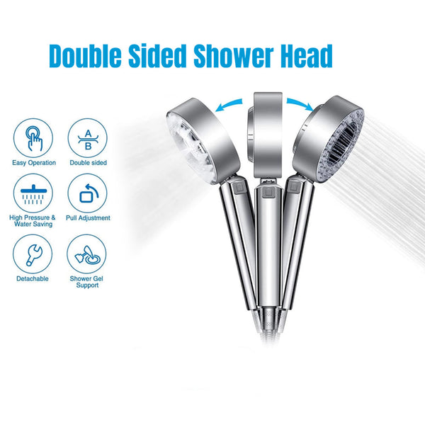 Double-Sided Shower Head Effluent Multi-Function Flower Handheld Sprinkler Hand-Held Shower Head