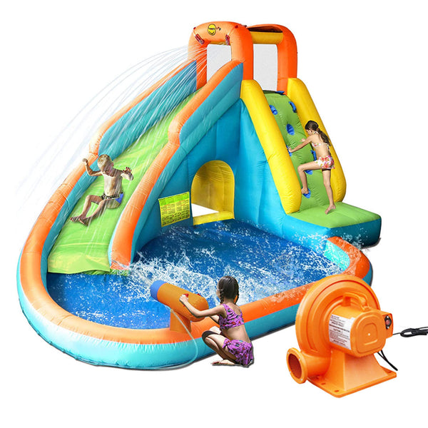 Happy Hop 9117N Water Slide With Pool and Cannon