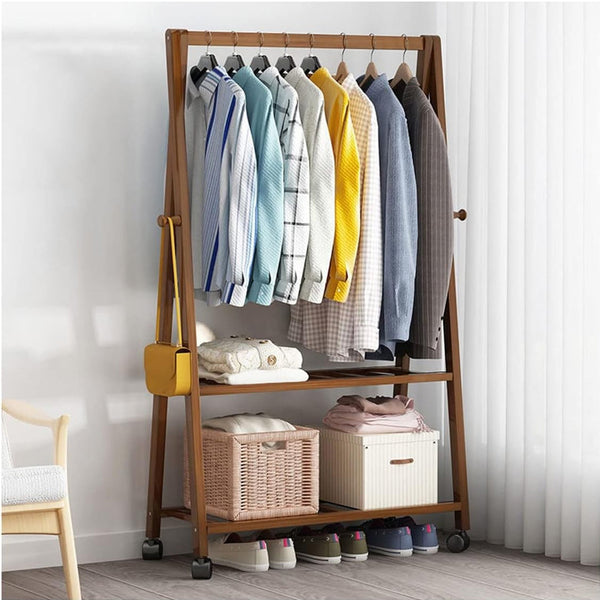 Clothes Rack with Two Bottom Shelves