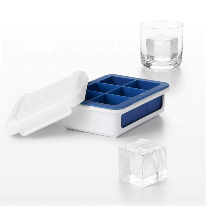 Covered Silicone Ice Cube Tray - Large Cubes