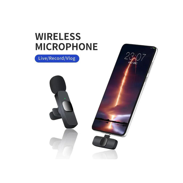 2 in 1 K8 Wireless Microphone, Digital Mini Portable Recording Clip Mic with Receiver