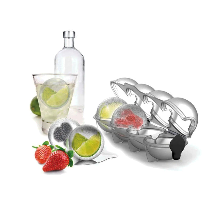 4-Hole Round Ice Ball Mold Ice Ball Maker for Juice and Cocktails, Keep Drinks Chilled