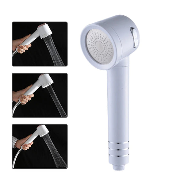 Portable 2-in-1 high-pressure water-saving shower head with 3 water spray modes