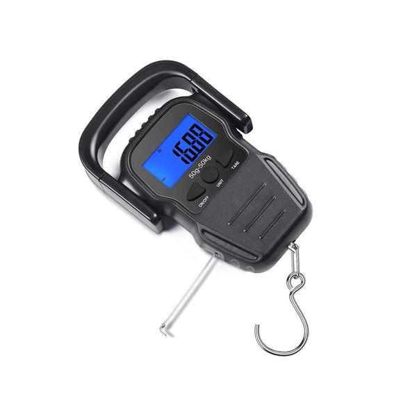 Digital scale weighing up to 50 kg with a hook for hanging with a Large backlit LCD screen