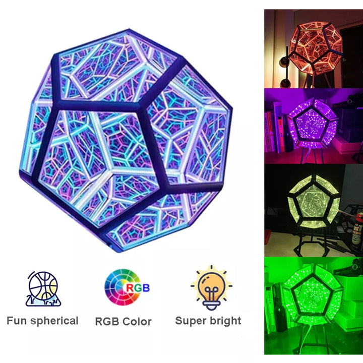 Infinite Dodecahedron Night night Art Light Exquisite Ornaments USB Charging Decorative Lamp