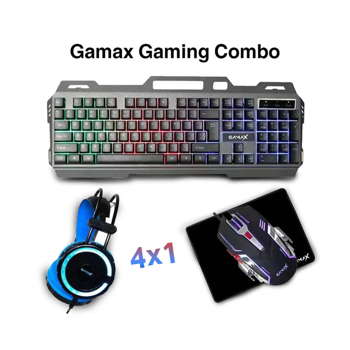 GAMAX CP-02 Gaming Combo 4 in 1 (backlit keyboard + mouse + mouse pad + headset)