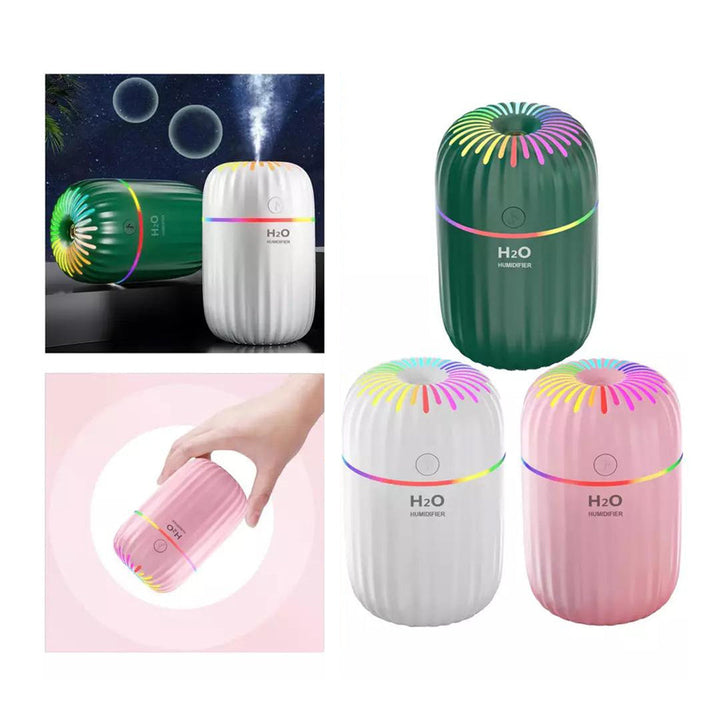 300ml Portable Diffuser Air Humidifier with USB and Colorful Night Light