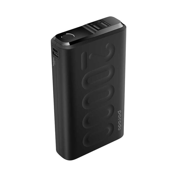 PORODO PD-2093-BK 20000 mAh Portable Power Bank 18W with 2 USB Ports with LED Digital Display